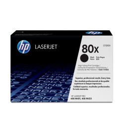 HP 80X toner LaserJet noir...